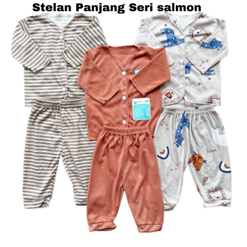 Baju Paket 6 Stel / 12 Lembar Baju Celana Bayi Piyama Baru Lahir Newborn - Image 7